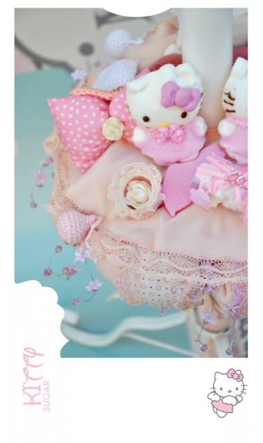 Lumanare de botez pentru fetite cu Hello Kitty, 65x4 cm, Sugar Kitty  2